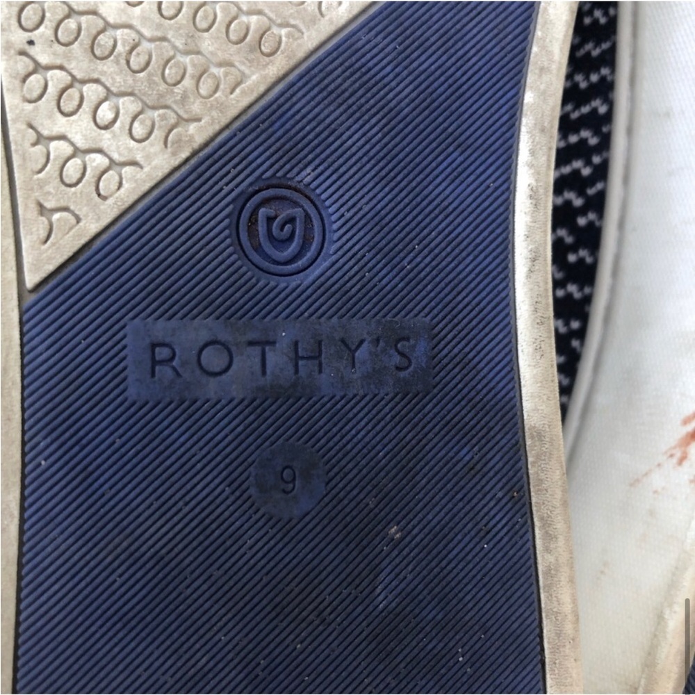 Rothy’s Blue White The Slip On Sneaker. Size 9. - Picture 8 of 9